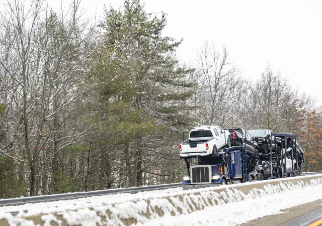 Cars on a car Hauler