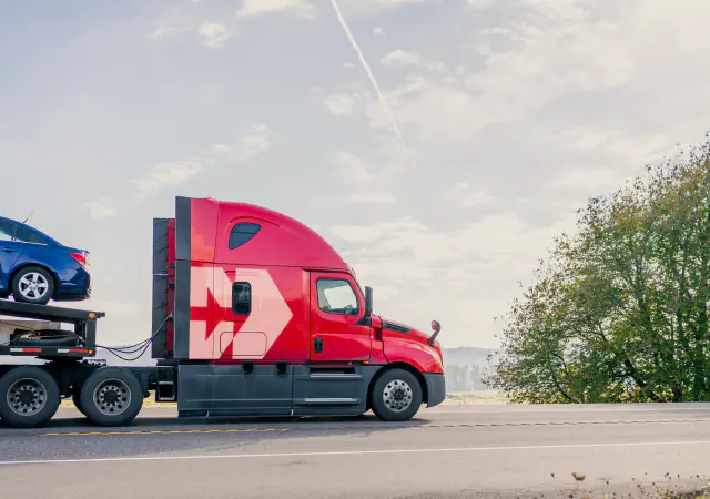 Cars on a car Hauler
